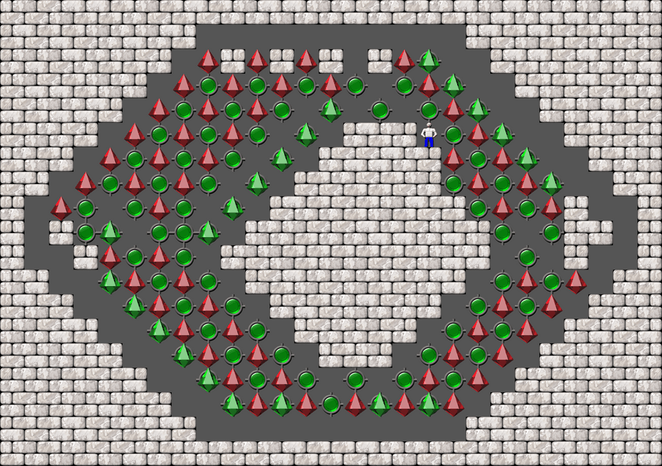 Sokoban Grig Challenge Variation level 16